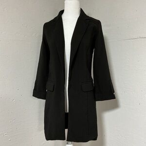 HAVE Black Long Sleeve Notch Lapel Single Breasted Womens Blazer Size Small